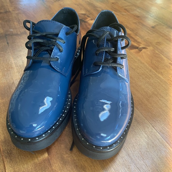 Bos&Co patent royal blue shoes - Picture 6 of 8